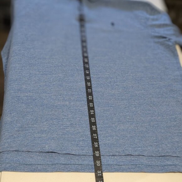 Polo short sleeve medium blue cotton shirt, XXL 2XL - Picture 5 of 7